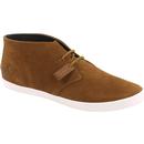 Byron FRED PERRY Mid Suede Desert Boots In Ginger