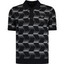 Fred Perry Retro 60s Chevron Stripe Knitted Shirt 