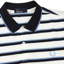 FRED PERRY Fine Stripe Retro Mod Pique Polo Shirt