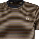 Fred Perry Retro Fine Stripe Tee Shaded Stone/Navy