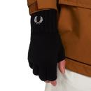 FRED PERRY Retro Wool Fingerless Gloves (Black)