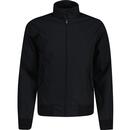 fred perry mens plain coloured harrington zip jacket black