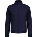 fred perry mens made in england plain coloured harrington zip jacket navy
