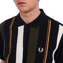 FRED PERRY Mod Knitted Stripe Pique Polo Shirt