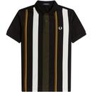 FRED PERRY Mod Knitted Stripe Pique Polo Shirt