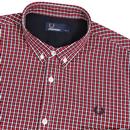 FRED PERRY Button Down Basketweave Check Shirt (R)