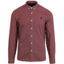 FRED PERRY Button Down Basketweave Check Shirt (R)
