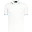 fred perry mens mod twin tipped classic pique polo tshirt snow white