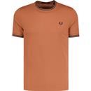 Fred Perry Men's Mod Twin Tipped T-shirt in Marmalade