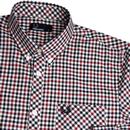 FRED PERRY Mod Four Colour Gingham Shirt (Rosso)