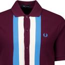 Fred Perry Panelled Button Through Polo Shirt (O)