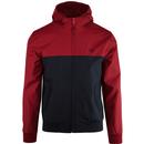 FRED PERRY Retro Hooded Panel Brentham Jacket RED