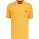 fred perry mens retro slim fit pique polo tshirt golden yellow