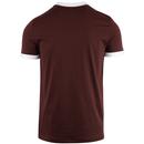 FRED PERRY Retro 1960's Ringer Tee - Stadium Red