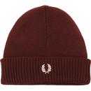 FRED PERRY Retro Roll Up Beanie Hat (Stadium Red)