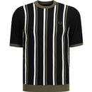 FRED PERRY Mod Texture Stripe Knitted Ringer Tee B