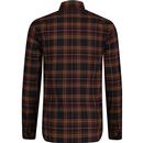 Fred Perry Brushed Twill Tartan Shirt Oxblood