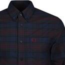 Fred Perry Classic Tartan Oxford Shirt French Navy