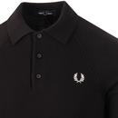 FRED PERRY Retro Mod Textured Knitted Polo Shirt B