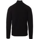 FRED PERRY Retro Waffle Texture Knit Track Jacket