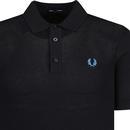 Fred Perry Texture Front Knitted Mod Polo Shirt B