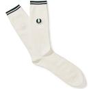 + FRED PERRY Retro Tipped Socks (Snow White/Ivy)