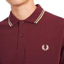 FRED PERRY M3600 Mens Twin Tipped Pique Polo A/R/W
