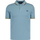 Fred Perry M3600 Twin Tipped Mod Polo Shirt in Ash Blue