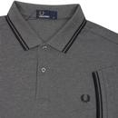 FRED PERRY M3600 Twin Tipped Polo Shirt (Mid Grey)