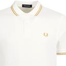 FRED PERRY M3600 Twin Tipped Mod Polo - Snow White