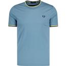 Fred Perry Twin Tipped Retro T-shirt in Ash Blue