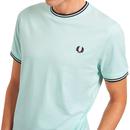 FRED PERRY M1588 Twin Tipped Tee (Brighton Blue)