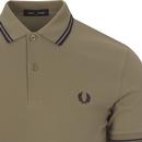 FRED PERRY M3600 Twin Tipped Mod Polo Shirt (Sage)