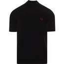 FRED PERRY K8519 Mod Knitted Turtle Neck Tee BLACK