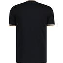 FRED PERRY M1588 Mod Twin Tipped T-Shirt - Black