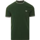 FRED PERRY M1588 Retro Mod Twin Tipped T-Shirt IVY
