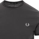 FRED PERRY Retro Mod Twin Tipped T-Shirt GUNMETAL