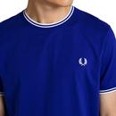 FRED PERRY M1588 Mod Twin Tipped T-Shirt - Cobalt