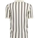 FRED PERRY Vertical Stripe Mod Polo Shirt (Ecru)