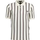 FRED PERRY Vertical Stripe Mod Polo Shirt (Ecru)