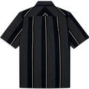 FRED PERRY Retro Stripe Revere Collar Shirt (B)