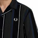 FRED PERRY Retro Stripe Revere Collar Shirt (B)