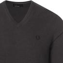 FRED PERRY Mod Tipped V-Neck Jumper (Graphite)