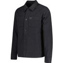Fred Perry Wool Blend Overshirt Charcoal Marl