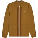 FRED PERRY Knitted Zip Through Polo Cardigan DC