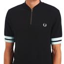 FRED PERRY Tipped Cuff Zip Neck Bomber Polo (B)