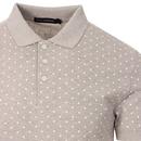 FRENCH CONNECTION Sixties Mod Polka Dot Pique Polo