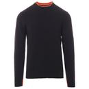 French Connection Mozart Retro Contrast Trim Jumper in Navy