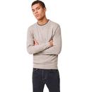 frenhc connection double collar knitted jumper light grey
