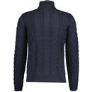 French Connection Half Zip Retro Cable Knit Jumper